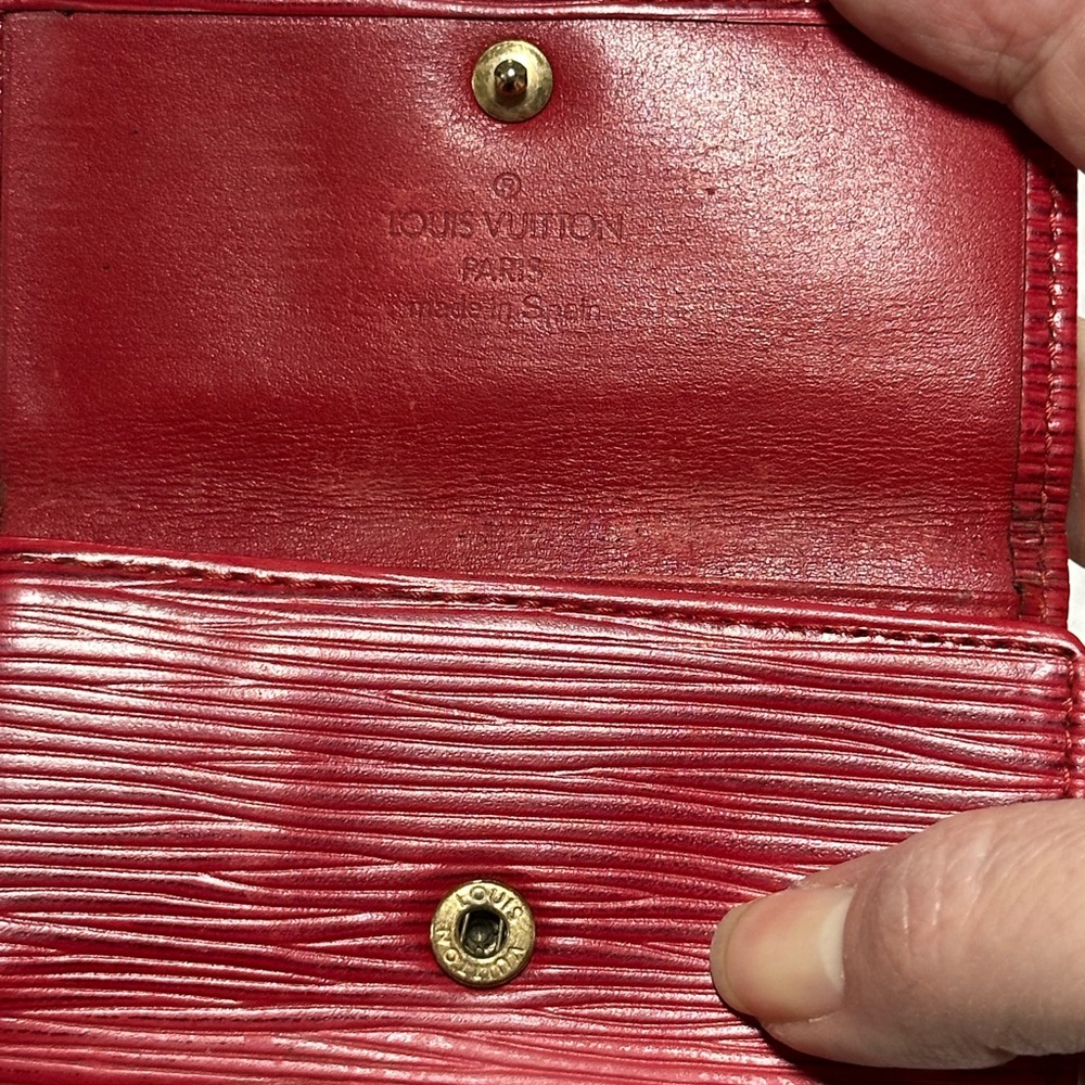 Louis Vuitton Red Key Case Wallet With Snap Closu… - image 4